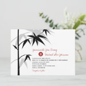 Invitation chinois de mariage d'arbre en bambou (Debout devant)