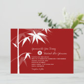 Invitation chinois de mariage d'arbre en bambou (Debout devant)