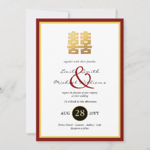 Invitation Chinois PHOTO Mariage Inviter Ampersand