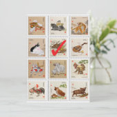 Invitation chinoise de fête d'anniversaire (Debout devant)