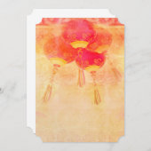 Invitation chinoise de nouvelle année (Devant / Derrière)