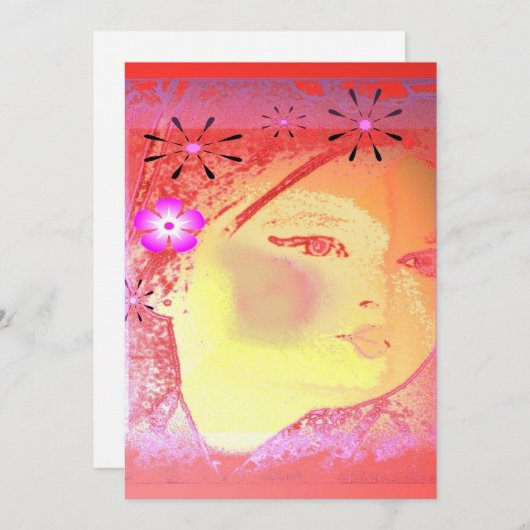 Invitation chinoise orientale (Devant / Derrière)