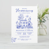 Invitation Chinoiserie Accueil Fête du réchauffement de la ma (Debout devant)