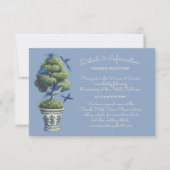 Invitation Chinoiserie Birds Topiary Détails Mariage Info (Devant)