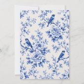 Invitation Chinoiserie Bleu Anniversaire (Dos)