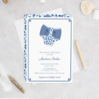 Chinoiserie Bleu & Blanc Lingettes Baby shower