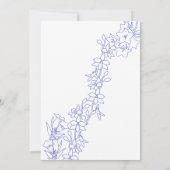 Invitation Chinoiserie Blue Floral Crest Mariage (Dos)