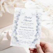 Invitation Chinoiserie Blue Floral Fête des mariées