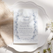 Invitation Chinoiserie Blue Floral Fête des mariées