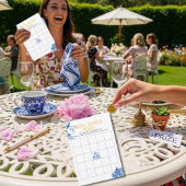 Invitation Chinoiserie Blue Willow Bridal Shower Bingo game