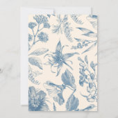Invitation Chinoiserie botanique florale vintage (Dos)