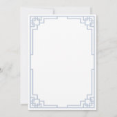 Invitation Chinoiserie Chaussure Attache La Fête des mariées  (Dos)