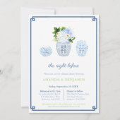 Invitation Chinoiserie Chic Dîner de bienvenue Répétition Mar (Devant)