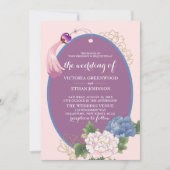 Invitation Chinoiserie Chic Peonies & Tassel Mariage Invitati (Devant)