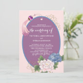 Invitation Chinoiserie Chic Peonies & Tassel Mariage Invitati (Debout devant)