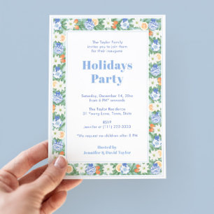 Invitation Chinoiserie classique moderne Citrus Holidays Part