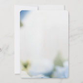 Invitation Chinoiserie d'antiquité de couleur bleue et blanch (Dos)