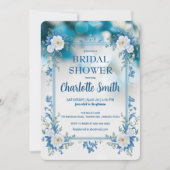 Invitation Chinoiserie d'antiquité de couleur bleue et blanch (Devant)