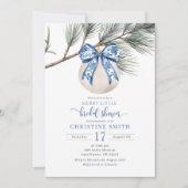 Invitation Chinoiserie d'hiver Merry Little Fête des mariées (Devant)