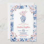 Invitation Chinoiserie Fête des mariées en fleurs de cerisier (Devant)