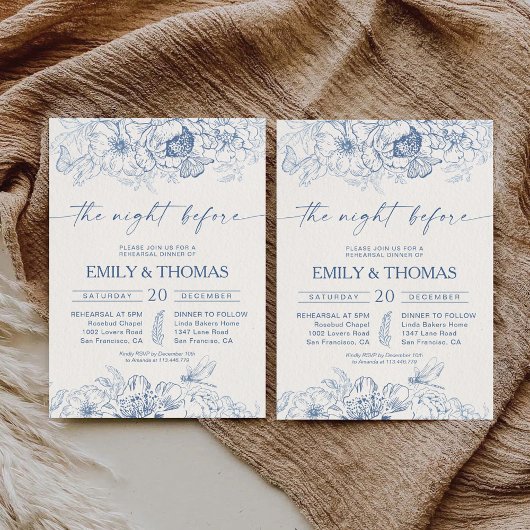 Invitation Chinoiserie Florale La Nuit Avant