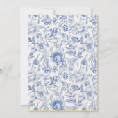 Invitation Chinoiserie Flower Garden avec bow baby shower (Dos)