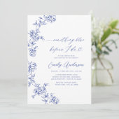 Invitation Chinoiserie française Quelque chose de bleu Fête d (Debout devant)