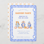 Invitation Chinoiserie Ginger Jar Harvest Party (Devant / Derrière)