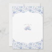 Invitation Chinoiserie Lemon Tea Party Baby Traits Jeu (Dos)