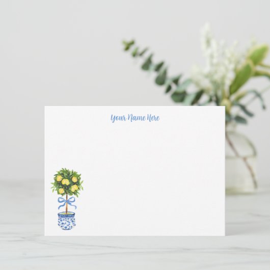 Invitation Chinoiserie Lemon Topiery (Debout devant)