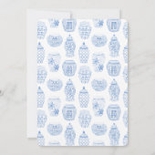 Invitation Chinoiserie Mariage rose Répétition Dîner de bienv (Dos)