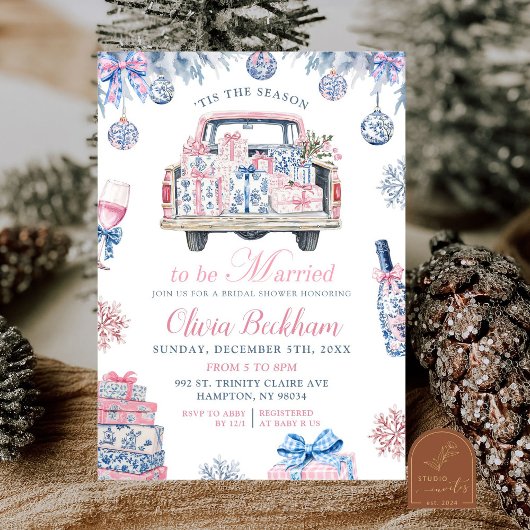 Invitation Chinoiserie mariée avec douche nuptiale