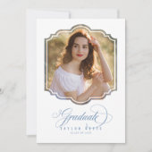 Invitation Chinoiserie Modèle photo de graduation ID1098 (Devant)