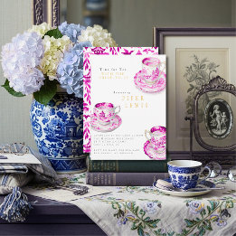 Invitation Chinoiserie Moment du thé Enterrement de vie de je