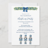 Invitation Chinoiserie Noisette Bleue et Blanc Noël (Devant)