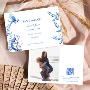 Invitation Chinoiserie Photo Wedding Enregistrer la date Invi