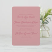 Invitation Chinoiserie Pink Floral Wedding (Debout devant)