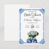 Invitation Chinoiserie Pot à gingembre & Hydrangea (Devant / Derrière)