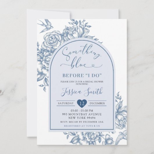 Invitation Chinoiserie Quelque Chose De Bleu Avant De Faire L (Devant)
