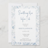 Invitation Chinoiserie Quelque chose de bleu Fête des mariées (Devant)