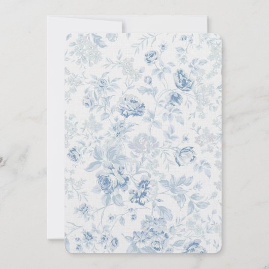 Invitation Chinoiserie Quelque chose de bleu Fête des mariées (Dos)