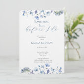 Invitation Chinoiserie Quelque chose de bleu Fête des mariées (Debout devant)