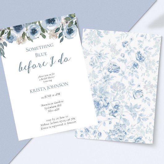 Invitation Chinoiserie Quelque chose de bleu Fête des mariées