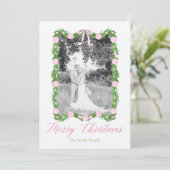 Invitation Chinoiserie rose Ornament Garland Grandmillenium (Debout devant)