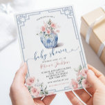 Invitation Chinoiserie rose pâle Baby shower de pot de gingem<br><div class="desc">Pony rose pâle Chinoiserie Baby shower Jar Ginger Invitation</div>