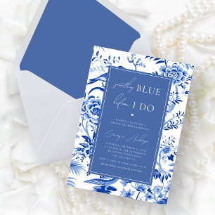 Invitation Chinoiserie Toile Quelque chose de bleu Fête des m