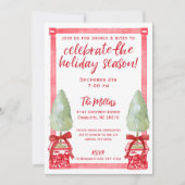 Invitation Chinoiserie Topiary Christmas Party (Devant)