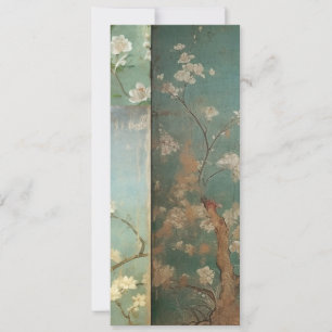 Invitation Chinoiserie Vert et Pomme vieilles fleurs 1