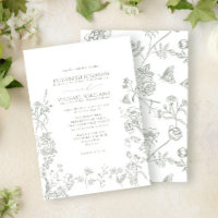 Chinoiserie verte formelle Mariage floral victorie