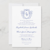 Invitation Chinoiserie Vintage Monogramme Mariage (Devant)